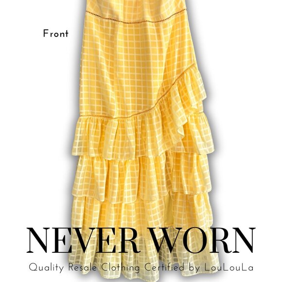 Likely Brand, Soft Yellow Check, Reni Dress | Never Worn | Size 14 - Picture 3 of 5